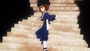 Rating: Safe Score: 0 Tags: 1girl blue_dress brown_hair capelet dress full_body hat heterochromia image long_sleeves looking_at_viewer looking_back pantyhose red_eyes short_hair solo souseiseki standing white_legwear User: admin