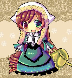 Rating: Safe Score: 0 Tags: 1girl :d blush brown_hair dress frills green_dress green_eyes head_scarf heterochromia image long_hair long_sleeves looking_at_viewer open_mouth red_eyes smile solo suiseiseki very_long_hair User: admin