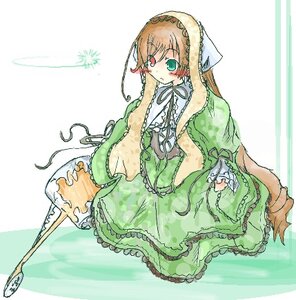 Rating: Safe Score: 0 Tags: 1girl brown_hair dress frills full_body green_dress green_eyes heterochromia image long_hair long_sleeves looking_at_viewer red_eyes simple_background solo suiseiseki very_long_hair watering_can User: admin