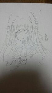Rating: Safe Score: 0 Tags: 1girl bow cup detached_sleeves hair_bow hair_tubes hakurei_reimu image looking_at_viewer monochrome shinku sketch solo teacup traditional_media upper_body User: admin