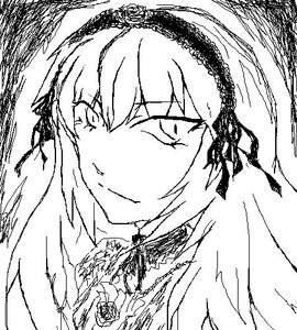 Rating: Safe Score: 0 Tags: 1girl greyscale image long_hair monochrome simple_background solo suigintou white_background User: admin