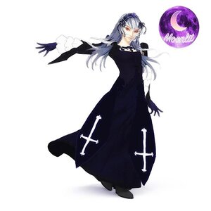 Rating: Safe Score: 0 Tags: 1girl black_dress boots dress flower frilled_sleeves full_body gloves hairband image long_hair long_sleeves moon red_eyes rose silver_hair solo suigintou wings User: admin