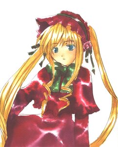 Rating: Safe Score: 0 Tags: 1girl blonde_hair blue_eyes bow bowtie dress image long_hair long_sleeves looking_at_viewer red_dress shinku sidelocks simple_background solo twintails very_long_hair white_background User: admin