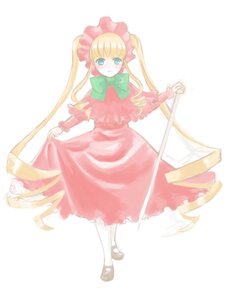 Rating: Safe Score: 0 Tags: 1girl blonde_hair blue_eyes bow bowtie dress full_body green_bow image long_hair long_sleeves looking_at_viewer pantyhose red_dress shinku shoes simple_background solo standing striped twintails very_long_hair white_background white_legwear User: admin