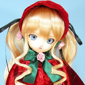 Rating: Safe Score: 0 Tags: 1girl bangs blonde_hair blue_background blue_eyes bow capelet doll flower long_hair looking_at_viewer pink_flower pink_rose rose shinku simple_background solo upper_body User: admin