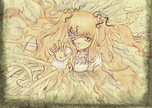 Rating: Safe Score: 0 Tags: 1girl auto_tagged blonde_hair dress eyepatch flower frills hair_flower hair_ornament image kirakishou long_hair rose solo traditional_media two_side_up very_long_hair yellow_eyes User: admin
