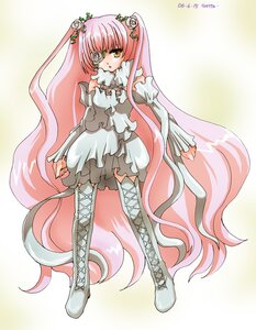 Rating: Safe Score: 0 Tags: 1girl artist_request bangs boots cross-laced_footwear detached_sleeves dress eyepatch flower frills full_body hair_flower hair_ornament image kirakishou knee_boots lace-up_boots long_hair pink_hair rose rozen_maiden solo thigh_boots thighhighs twintails very_long_hair white_footwear yellow_eyes User: admin