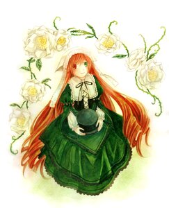 Rating: Safe Score: 0 Tags: 1girl dress drill_hair flower frills green_dress green_eyes hat heterochromia image long_hair long_sleeves looking_at_viewer red_eyes rose smile solo suiseiseki very_long_hair watering_can white_flower white_rose User: admin