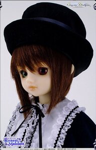 Rating: Safe Score: 0 Tags: 1girl artist_name bangs black_headwear brown_hair closed_mouth doll hat lips looking_at_viewer short_hair simple_background solo souseiseki watermark web_address User: admin