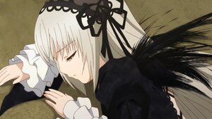 Rating: Safe Score: 0 Tags: 1girl black_dress black_ribbon black_wings dress frilled_sleeves frills hairband half-closed_eyes image long_hair long_sleeves profile ribbon silver_hair solo suigintou upper_body wings User: admin