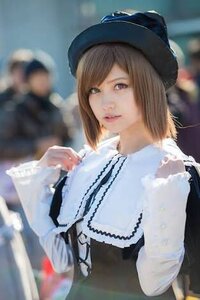Rating: Safe Score: 0 Tags: 1girl auto_tagged blurry blurry_background blurry_foreground brown_hair depth_of_field dress hat lips long_sleeves photo realistic short_hair solo souseiseki upper_body User: admin
