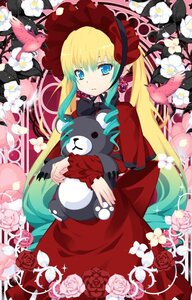 Rating: Safe Score: 0 Tags: 1girl auto_tagged blonde_hair blue_eyes bonnet bow dress flower hat image long_hair looking_at_viewer pink_flower pink_rose red_dress red_flower red_rose rose shinku solo very_long_hair white_flower white_rose User: admin
