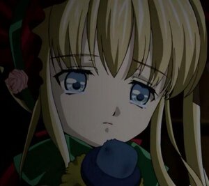 Rating: Safe Score: 0 Tags: 1girl bangs blonde_hair blue_eyes close-up face flower hat image long_hair long_sleeves looking_at_viewer rose shinku simple_background solo User: admin