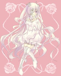 Rating: Safe Score: 0 Tags: 1girl boots cross-laced_footwear dress eyepatch flower frills hair_flower image kirakishou long_hair pink_background pink_hair pink_rose purple_eyes rose solo thigh_boots thighhighs thorns very_long_hair vines white_flower white_footwear white_rose User: admin
