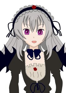 Rating: Safe Score: 0 Tags: 1girl black_wings dress flower hairband image lolita_hairband long_hair long_sleeves looking_at_viewer open_mouth puffy_sleeves purple_eyes ribbon rose silver_hair simple_background solo suigintou upper_body white_background wings User: admin