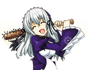 Rating: Safe Score: 0 Tags: 1girl :d ^_^ blush closed_eyes dress hairband image juliet_sleeves long_hair long_sleeves open_mouth puffy_sleeves silver_hair simple_background smile solo suigintou upper_body white_background wings User: admin