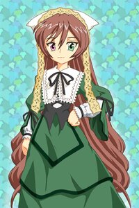 Rating: Safe Score: 0 Tags: 1girl brown_hair dress frills green_dress green_eyes head_scarf heterochromia image long_hair long_sleeves looking_at_viewer red_eyes ribbon solo standing suiseiseki twintails very_long_hair User: admin