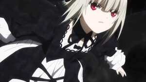 Rating: Safe Score: 0 Tags: 1girl bangs black_dress dress gothic_lolita image juliet_sleeves lolita_fashion long_sleeves looking_at_viewer puffy_sleeves red_eyes ribbon solo suigintou User: admin