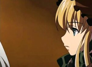 Rating: Safe Score: 0 Tags: 1girl bangs blonde_hair blue_eyes face from_side hat image long_hair profile shinku sidelocks simple_background solo User: admin