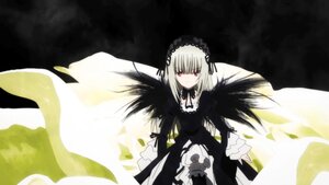 Rating: Safe Score: 0 Tags: 1girl bangs black_dress black_ribbon black_wings detached_collar dress feathers flower frills hairband image long_hair long_sleeves looking_at_viewer red_eyes ribbon rose silver_hair solo suigintou wings User: admin