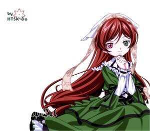 Rating: Safe Score: 0 Tags: 1girl artist_name auto_tagged brown_hair dress frills green_dress green_eyes head_scarf heterochromia image long_hair long_sleeves looking_at_viewer red_eyes smile solo striped suiseiseki very_long_hair white_background User: admin