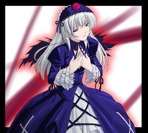 Rating: Safe Score: 0 Tags: 1girl black_border black_wings cowboy_shot dress flower frilled_sleeves frills hairband image juliet_sleeves letterboxed lolita_hairband long_hair long_sleeves looking_at_viewer pillarboxed pink_eyes puffy_sleeves silver_hair solo suigintou wings User: admin