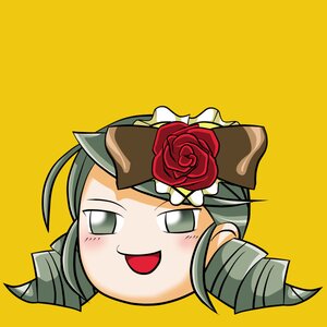 Rating: Safe Score: 0 Tags: 1girl :d blush drill_hair face flower green_eyes green_hair hair_flower hair_ornament image kanaria open_mouth red_flower red_rose rose simple_background smile solo twin_drills yellow_background User: admin