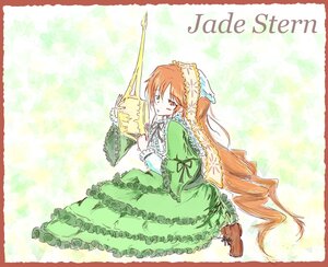 Rating: Safe Score: 0 Tags: 1girl brown_hair dress drill_hair frills full_body green_dress green_eyes heterochromia image lolita_fashion long_hair long_sleeves red_eyes solo suiseiseki twin_drills very_long_hair watering_can User: admin