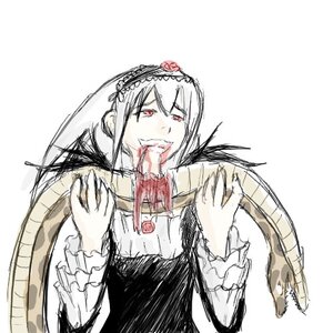 Rating: Safe Score: 0 Tags: 1girl dress flower frilled_sleeves frills hairband image long_hair long_sleeves looking_at_viewer red_eyes red_flower rose simple_background solo suigintou tongue tongue_out white_background wings User: admin
