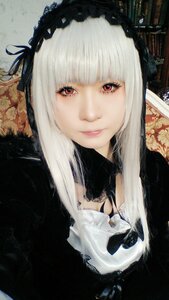Rating: Safe Score: 0 Tags: 1girl bangs blunt_bangs closed_mouth eyelashes gothic_lolita hairband lace lips lolita_fashion long_hair looking_at_viewer red_eyes smile solo suigintou User: admin