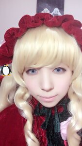 Rating: Safe Score: 0 Tags: 1girl bangs blonde_hair blue_eyes bow closed_mouth eyelashes face lips long_hair looking_at_viewer portrait shinku smile solo User: admin