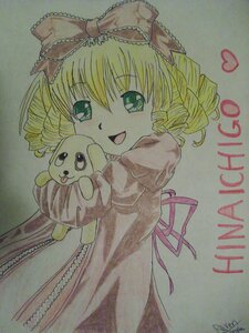 Rating: Safe Score: 0 Tags: 1girl blonde_hair bow dress drill_hair green_eyes heart hina_ichigo hinaichigo image long_sleeves looking_at_viewer open_mouth photo pink_bow smile solo stuffed_animal traditional_media User: admin