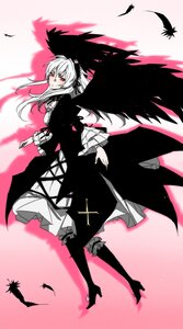 Rating: Safe Score: 0 Tags: 1girl bird black_feathers black_wings boots crow dove dress feathered_wings feathers gothic_lolita hairband high_heel_boots high_heels image long_hair long_sleeves looking_at_viewer red_eyes solo suigintou wings User: admin