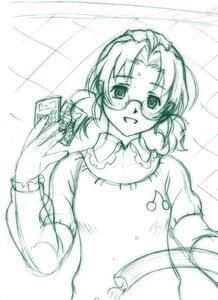 Rating: Safe Score: 0 Tags: 1girl :d artist_request blush fence glasses green_theme human long_sleeves looking_at_viewer monochrome open_mouth rozen_maiden sakurada_nori sketch smile solo twintails upper_body User: admin