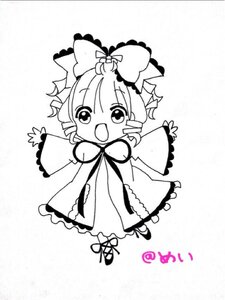 Rating: Safe Score: 0 Tags: 1girl :d blush_stickers bow chibi dress drill_hair eyebrows_visible_through_hair frilled_dress frills full_body greyscale hair_bow hinaichigo image long_sleeves monochrome open_mouth sleeves_past_wrists smile solo spread_arms standing striped twin_drills vertical_stripes wide_sleeves wings User: admin