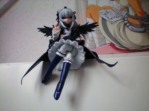 Rating: Safe Score: 0 Tags: 1girl bandages black_wings boots doll dress frills long_hair silver_hair sitting solo suigintou underwear wings User: admin