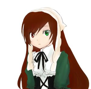 Rating: Safe Score: 0 Tags: 1girl bangs black_ribbon brown_hair closed_mouth dress green_dress green_eyes head_scarf heterochromia image long_hair long_sleeves looking_at_viewer neck_ribbon red_eyes ribbon simple_background solo suiseiseki upper_body very_long_hair white_background User: admin