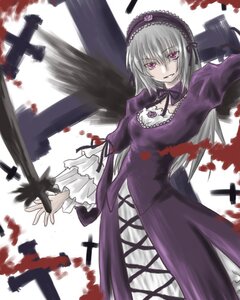 Rating: Safe Score: 0 Tags: 1girl black_wings dress frilled_sleeves frills hairband image long_hair long_sleeves looking_at_viewer pink_eyes puffy_sleeves rose silver_hair smile solo suigintou very_long_hair wings User: admin