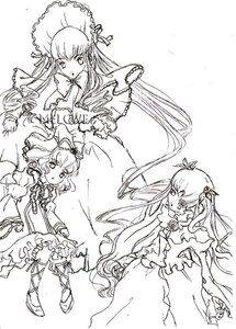 Rating: Safe Score: 0 Tags: 3girls bow dress drill_hair frills greyscale image long_hair long_sleeves looking_at_viewer lying monochrome multiple multiple_girls rose shinku standing suigintou tagme twintails very_long_hair User: admin
