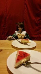 Rating: Safe Score: 0 Tags: 1girl animal_ears auto_tagged brown_hair doll food fruit plate sitting solo strawberry suiseiseki table User: admin