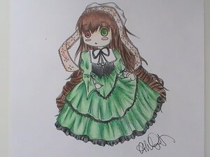 Rating: Safe Score: 0 Tags: 1girl brown_hair dress frills full_body green_dress green_eyes heterochromia image long_hair long_sleeves looking_at_viewer red_eyes simple_background solo suiseiseki traditional_media very_long_hair User: admin