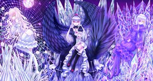 Rating: Safe Score: 0 Tags: 3girls black_wings dress feathered_wings flower frills image long_hair multiple multiple_girls red_eyes silver_hair suigintou tagme very_long_hair wings User: admin