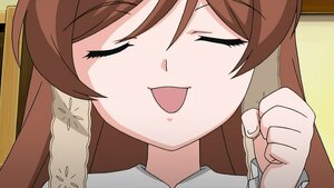 Rating: Safe Score: 0 Tags: 1girl brown_hair close-up closed_eyes eyebrows_visible_through_hair image long_hair open_mouth smile solo suiseiseki User: admin