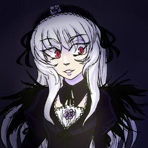 Rating: Safe Score: 0 Tags: 1girl black_wings dress frills hairband image lolita_fashion lolita_hairband long_hair long_sleeves looking_at_viewer red_eyes silver_hair simple_background smile solo suigintou upper_body wings User: admin