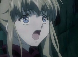 Rating: Safe Score: 0 Tags: 1girl :o blonde_hair blue_eyes close-up face image looking_at_viewer open_mouth shinku sidelocks solo User: admin