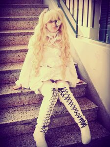 Rating: Questionable Score: 0 Tags: 1girl blonde_hair boots cross-laced_footwear kirakishou knee_boots lace-up_boots long_hair solo twintails very_long_hair User: admin