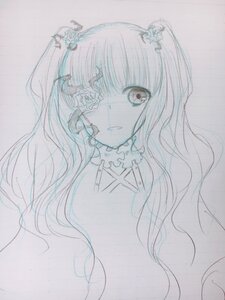 Rating: Safe Score: 0 Tags: 1girl flower hair_flower hair_ornament image kirakishou long_hair looking_at_viewer monochrome parted_lips solo traditional_media upper_body User: admin