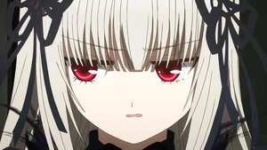 Rating: Safe Score: 0 Tags: 1girl bangs black_ribbon blush dress eyebrows_visible_through_hair hair_ribbon image long_hair looking_at_viewer parted_lips red_eyes ribbon silver_hair solo suigintou User: admin