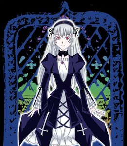 Rating: Safe Score: 0 Tags: 1girl cowboy_shot cross-laced_clothes detached_collar dress frills hairband image juliet_sleeves letterboxed long_hair long_sleeves looking_at_viewer puffy_sleeves red_eyes solo standing suigintou wings User: admin
