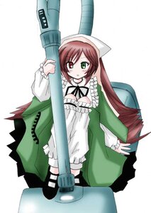 Rating: Safe Score: 0 Tags: 1girl bangs brown_hair dress frills full_body green_eyes heterochromia image long_hair long_sleeves looking_at_viewer oversized_object red_eyes simple_background solo standing suiseiseki very_long_hair white_background User: admin